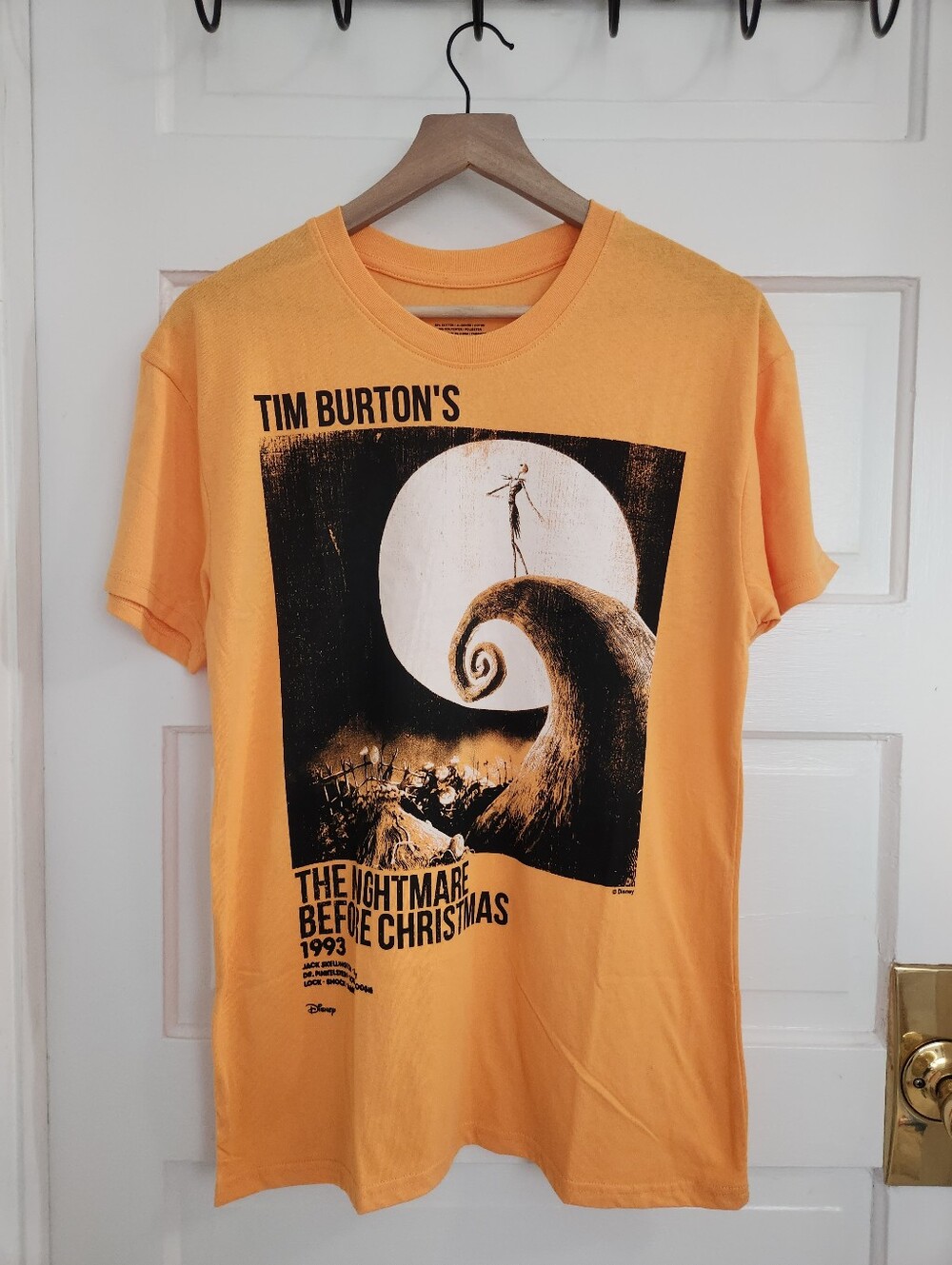 Men's Orange The Nightmare Before Christmas Graphic Tee M